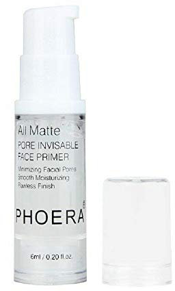Phoera Face Primer Invisible Pores Base Oil Control Added vitamins Makeup Base Pore Filler Moisturiser Matte Finish Long Lasting Makeup Skin Pore Minimizer UK Cosmetics AquaPurity 6ml