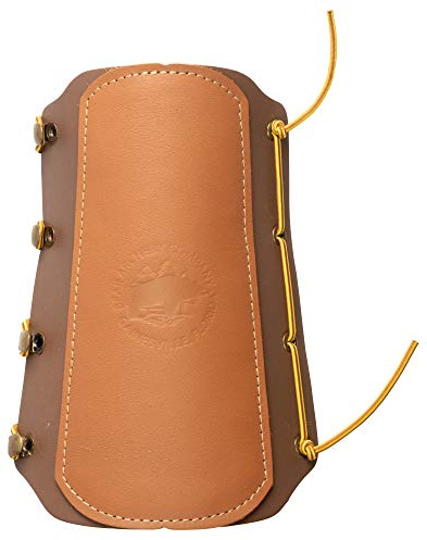 Bear Archery Traditional Logo Arm Guard, Brown (AT100AG), One Size