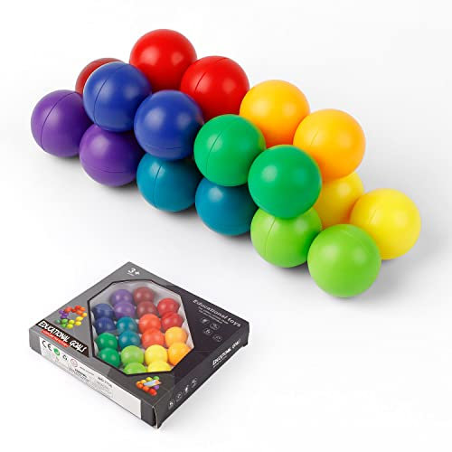 GEBAUM Knobelspiele, EIN All-in-One-Anti-Stress-Spielzeug aus 20 Kugeln, Können die Form Nach Belieben ändern, Praktische Fähigkeiten Trainieren und das Denken öffnen, Geeignet zum Stressabbau