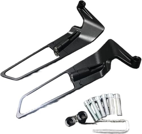 Sobeta Rétroviseurs furtifs de moto, rétroviseur d'aile de vent, aile de sport réglable compatible avec MT 07 MT07 MT 09 MT09 SP MT 10 MT10 SP