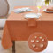 Softalker Herbst Tischdecke abwaschbare 100x100 cm Mitteldecke Orange Tischdecken Leinenoptik Tischtuch abwischbare Wasserabweisende Gartentischdecke Klein Table Cloth für Outdoor, Einschulung, Party