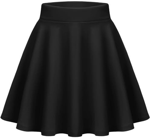 Zeagoo Womens Mini Skirt Casual Pleated Skater Skirt A-Line Short Skirts | Stretchy, High Waist, Elastic Band
