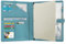 Wonderpool Porte-documents en Cuir A4 Padfolio Anneaux Planchettes à pince Classeur Ramovible avec Portebloc Notes et Organiseur Multi-poches pour Bureau Conférence Réunion et Travail (Bleu clair)