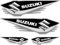 KHDWOB 4 Stück Auto Logo Emblem Badge für Suzuki Swift Sx4 Vitara Jimny S-Cross Swift, Aufkleber Front Motorhaube/Heckkoffer Abzeichen Aufkleber, Auto Exterieur Dekoration Modifizierte Zubehör
