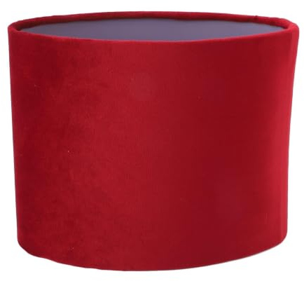 Oval Lampenschirme für Meschlampen, E27 E14 Pantalla de lámpara de tela, tapa de lámpara montable, accesorios para la pantalla Rote Trommellampe Schatten für Tisch-/Steh-Pendelleuchte (Vino tinto)