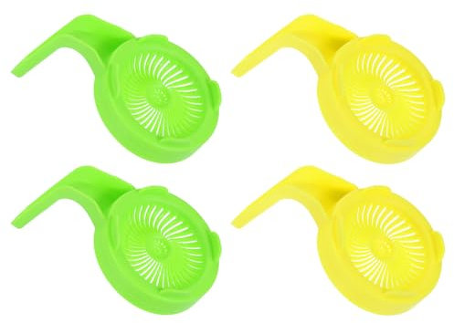 sourcing map 4 tapas de germinación para tarros Mason de 86 mm, kit de cultivo de brotes de boca ancha para cultivar brotes de frijol, brotes de ensalada, amarillo/verde