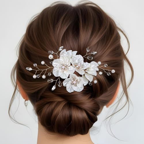 YQQYG 2PCS Wedding Hair Accessories, Bridesmaid Hair Accessories for Wedding Bridal Headpiece