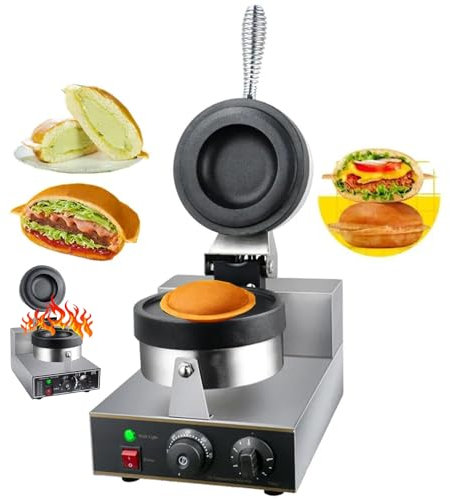 Creatore di gelato per hamburger, creatore di cialde con ripieno di gelato, pressa per panini per cialde per hamburger, non rivestita, domestica o commerciale