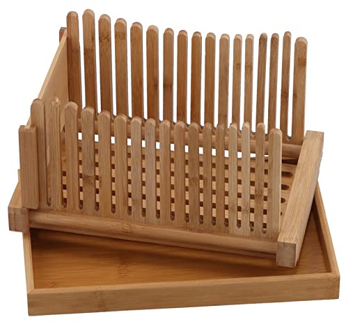Nikou Tagliapane in ABS, pieghevole, regolabile, per pane fatto in casa, con tagliere e guida per affettare, ideale per panetteria domestica