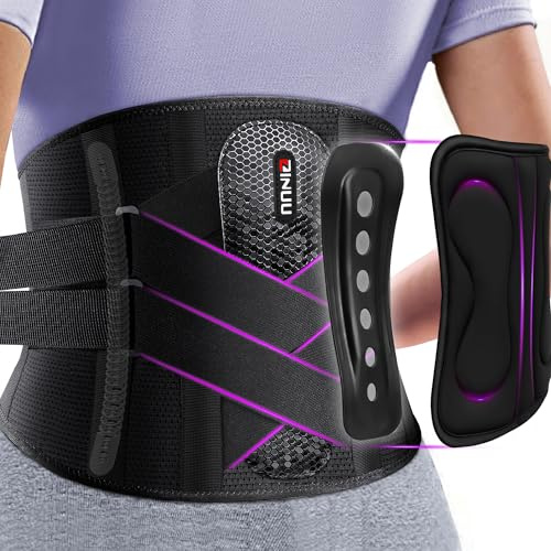 Dual X-Back Brace for Lower Back Pain Relief with Bionic Support System, 8X Powerful Lumbar Support Belt for Men Women, Back Support Belt with 3D Pad, Breathable Back Support Brace with Adjustable Strap for Herniated Disc, Sciatica, Heavy Lifting, Work