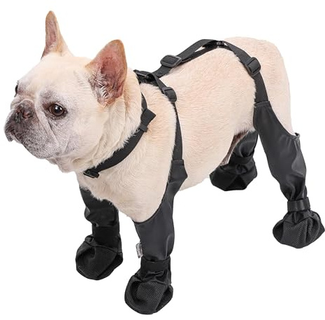 Wood Homing Waterproof Dog Shoes - Anti Slip Dog Boot Paw Foot Protector with Velcro Suspender for Injured Paw Stop Licking Outdoor Walking Snow Rainy Hot Weather Dirt-Proof Winter Puppy Booties(XL)