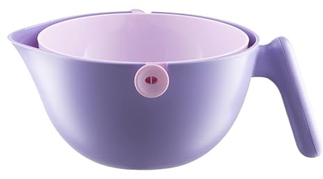 fayarrd Passoire de Cuisine - Égouttoir Rotatif Double Couche avec Bol de Mélange - Panier Rotatif Anti-Éclaboussures pour Égouttage Légumes Fruits Salade - Égouttoir de Cuisine pour Appartement et