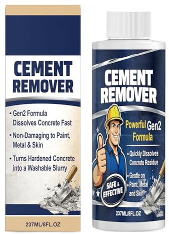 Rimuovi Calcestruzzo | Detergente Heavy-Duty Pulizia - 237ml Liquido Rimozione per Cemento - per Uso Interno ed Esterno Patio Garage Parete Pavimento Attrezzature