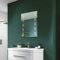 Illuminated Bathroom Mirror with LED Lights 500x700mm IP44 Rated - Leto Battery Operated Bathroom Mirror, Wall-Mounted Vanity Mirrors for Women, Battery Powered Modern Vanity LED Mirrors for Bathrooms