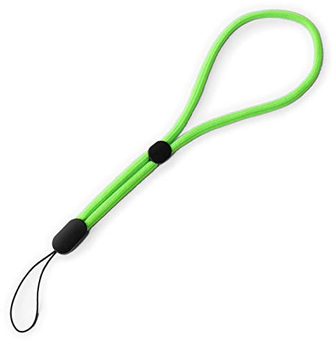 trage.band® dragonne courte réglable pour poignet, vert néon