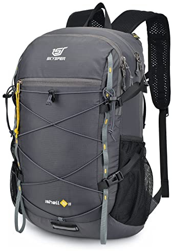 SKYSPER Zaino da 30 l, per donna e uomo, ultraleggero, zaino da trekking, campeggio, resistente, per il tempo libero, unisex, zaino da viaggio e per sport all'aria aperta