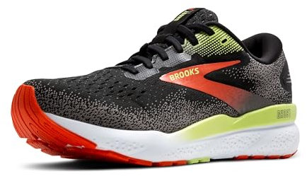 Brooks Herren Ghost 16 GTX Sneaker, Black Mandarin Red Green, 42 EU