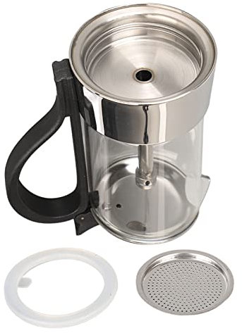 Naroote Cafetière en Verre, Cafetière à Expresso sur Cuisinière, Cafetière Italienne en Verre et Acier Inoxydable pour 4 Tasses, pour Cuisinière à Induction, Céramique, Gaz et électrique