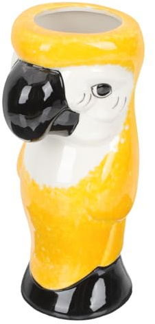 Cabilock Copa Tiki De Cerámica En Forma De Loro Para Cócteles Decoración Única Para Bar Fiesta Hawaiana Y Hogar Medidas 7.87X4.33X2.95 Pulgadas