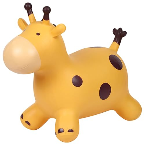 Kids Ride On Toys, Giraffe Bouncy Horse Hopping Inflatable Animals Outdoor Indoor Bouncer Hopping Toys Gifts for Boys and Girls 18 Months+ Bouncy Horse Animals for Toddlers 1-3