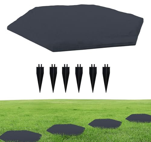 Juego de piedras para jardín | Placas decorativas para caminos, pavimentos con gancho para el suelo para terraza, jardín, césped, parque infantil, pasarelas de jardín