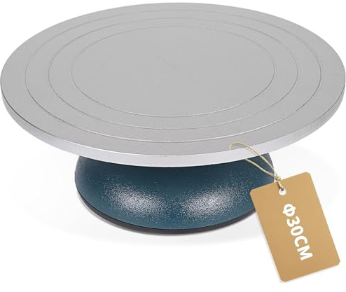 DBREAKS Tornio da Ceramica, Diametro 30cm, Piattaforma Girevole con Cuscinetti a Sfera, Tornio Girevole per Scultura, Giradischi per Argilla Artigianale, per Modelli di Sculture, Ceramica Modellismo