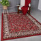VIMODA Orient Teppich rot beige klassisch dicht gewebt mit Ornament und Blumenmotiven, Maße:240x340 cm