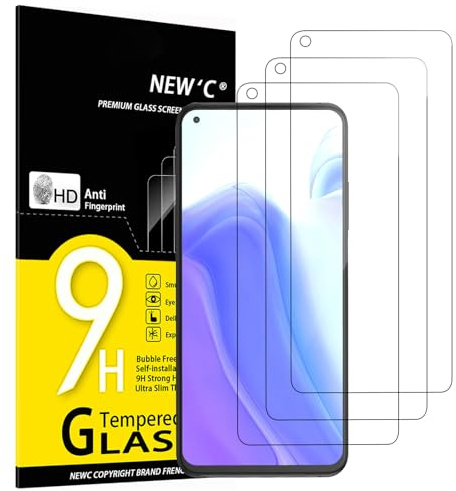 NEW'C 3 Stück für Xiaomi Mi 10T 5G, Mi 10T Pro 5G für Panzerglas, Frei von Kratzern, 9H Härte, HD Displayschutzfolie, 0.33mm Ultra-klar, Ultrabeständig