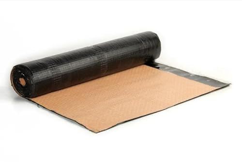 DSTOCK60 - Rouleau de chape bitume paxalu Terracotta – Largeur 1 m – Découpe au mètre - Etanchéité souple pour toiture, cabane, niche... (5 mètres)