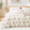 Covebett Flanell Bettwäsche 200x200 Weiß mit Rosa Herzen Winter Warm Plüsch Biber Winterbettwäsche Cashmere Touch Coral Fleece Flauschig Bettbezug und 2 Kissenbezug 80x80cm mit Reißverschluss