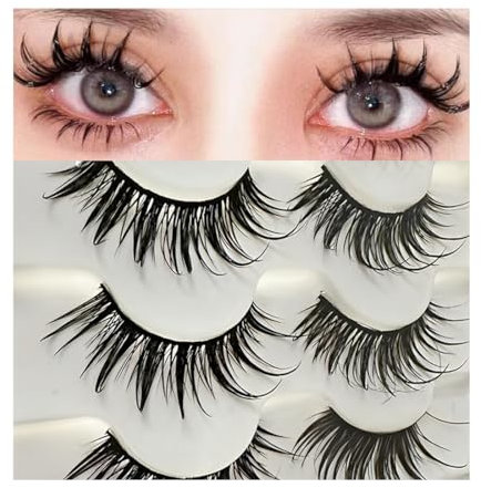 SIVZUMO 10 Pares Pestañas Postizas Naturales, pestañas postizas naturales, pestañas postizas, Lashes False Eyelashes, Negras Profesionales Reutilizables para Maquillajes Fiestas Bodas