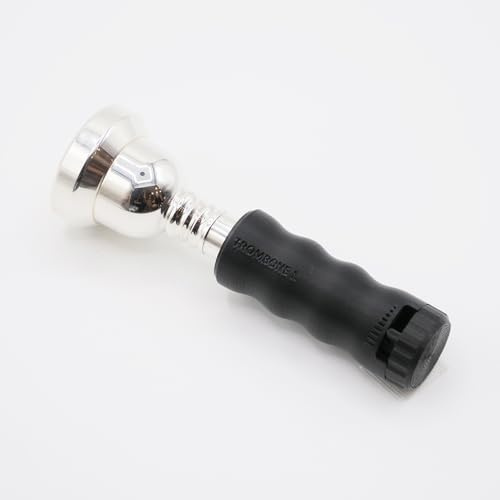 Trombone Mouthpiece Buzzing Practice Tool – Anywhere Practice & Warm-up – Large Shank for Trombone & Euphonium – BRASS BUZZ TRAINER (Black)