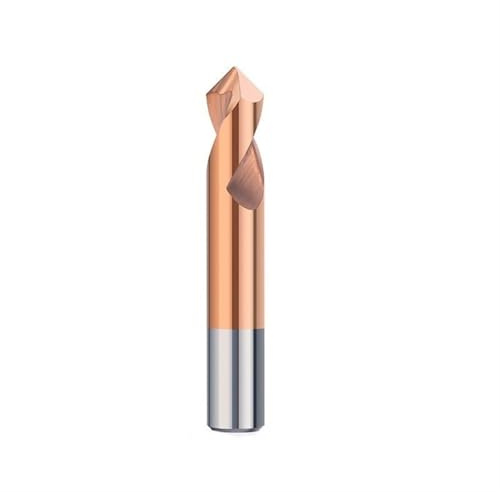 PRXFRWOW 1pcs Chamfer Router Bit 2 Flutes V Groove Chamfer End Mill 90 Degrees Carbide Drill Bit Spiral Flute Titanium Coating Chamfering Cutter Drilling(4x4x50L)