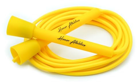 HONOR ATHLETICS Speed Rope, Springseil – ideal für Double Unders, Boxen, MMA & Cardio-Fitnesstraining (Gelb, 10 ft rope – (Fits users up to 6'3))