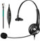 Cuffie Telefono Fisso RJ9 con Microfono a Cancellazione del Rumore, Auricolare Mono per Fanvil X1 X4 X7C Gigaset DA310 DA710 Polycom VVX411 VVX500 Unify Siemens Openstage 15 Alcatel-Lucent Telefoni