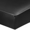 PiccoCasa Spannbettlaken Satin Bettlaken 200x200cm Spannbetttuch bis 35cm Topperhöhe mit Gummiband Schwarz 200x200x35cm