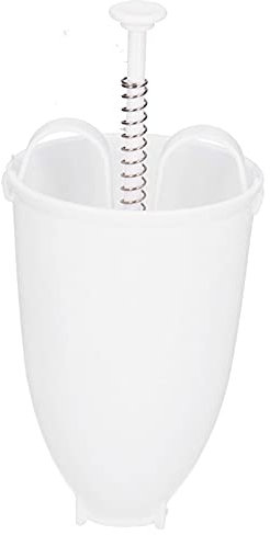 Molde de donuts, máquina de rosquillas antiadherente con resorte de compresión para hacer pasteles caseros (blanco)