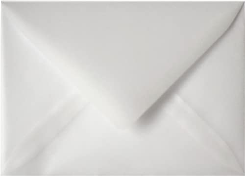 Netuno 100 Briefumschläge durchsichtig DIN B6 125x 175 mm 110g Golden Star weiße Umschläge transparent elegante Briefkuverts für Weihnachten Ostern Hochzeits-Einladungen transparent envelopes B6