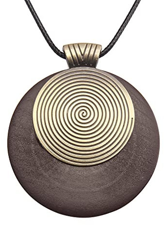 COOLLA Mehrschichtige Damen-Halskette mit Anhänger, Vintage-Schmuck, modisch, lange Pullover-Halskette für Damen, Leder, kein Edelstein, Leder, Kein Edelstein