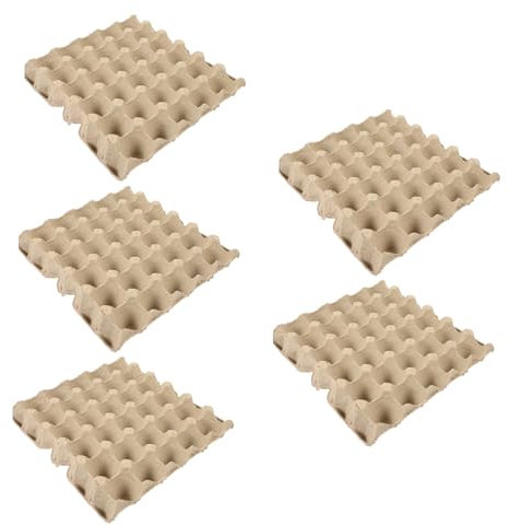 Alipis 5 Pezzi Contenitore Per Uova in Cartapesta Vuoti Cartoni Per Uova in Fibra Per Frigorifero Posti Sicuro e Stabile
