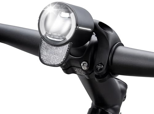 E-Bike LED Fahrradlicht Vorne, 60LUX StVZO Zulassung Frontlicht, Fahrradlicht mit Reflektor, Fahrrad Scheinwerfer, Fahrradlampe Frontlicht für E-Bikes