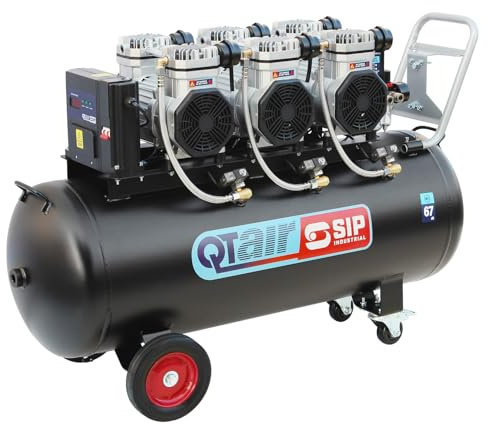 SIP QT Air Compressor Ultra Low Noise Oil-Free Direct Drive, 230V 150L 4.5hp 3.3kW 116psi 22.8CFM