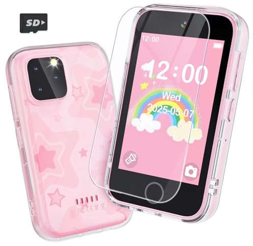 Kids Smart Phone for Girls, 3.5'' Touchscreen Kid Phones Toys for Girls 3 4 5 6 7 8 Years Old, Christmas Birthday Gift for Ages 3-8, Toddler Phone with Dual Camera, Music Player, Game, Habit Tracker