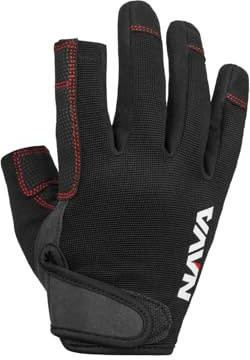 Nava Performance 2025 Nava Club Langfinger-Segelhandschuhe NAVACGLF01 - Black