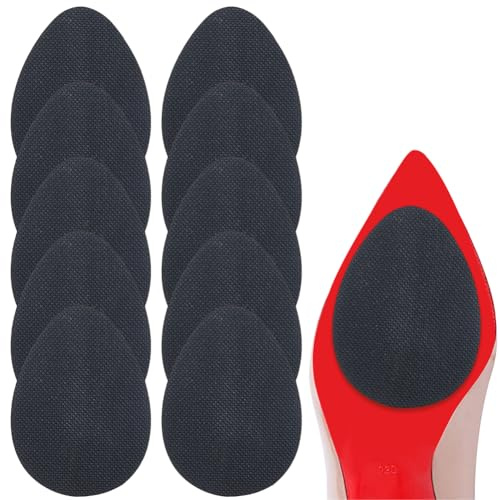 GORGECRAFT 10pcs Protections de Semelles Antidérapantes Autocollantes en Caoutchouc Noir en Forme de Goutte d'eau Coussinets Adhésifs Anti Bruit Chaussures à Talons Hauts Bottes Femmes Réparation