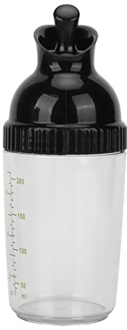 Pissente Shaker per Condimenti per Insalata, Barattolo per Condimenti a Tenuta Stagna, Senza BPA, con Coperchio, 200 Ml, per e Uso Domestico (BLACK)
