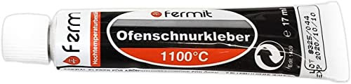 Feuerfester Hochtemperatur Dichtschnur Kleber für Kamine, Glas und Metall hitzebeständig bis 1100 Grad