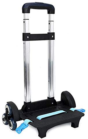 Rucksack Trolley - fahrbare Trolley Hand Aluminiumlegierung Nicht klappbare Trolley Cart für Rucksack (blau, 6 Räder)