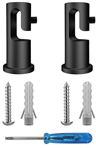 OASHISU Soporte de Techo y Pared para Cables eléctricos [2 Piezas, Negro, plástico ABS] Descentrador en J de techo para cables eléctricos, descentralizador, proyecto de bricolaje, Fijación en Techo