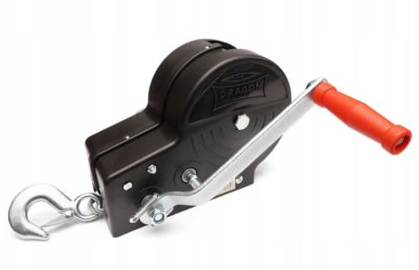 Dragon Winch Argano manuale con alloggiamento 3500 lbs / 1588 kg con gancio e Cavo in Acciaio 10m per piccole imbarcazioni, moto, veicoli e officina | Verricello manuale a due velocità